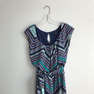 Multi-Color Chevron pattern dress